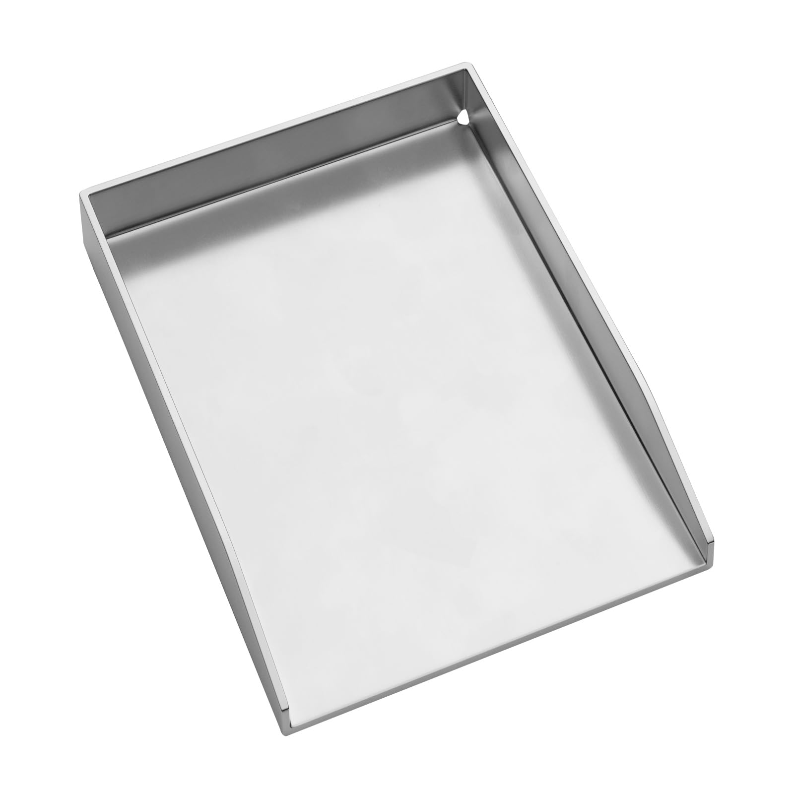 WELL GRILL Piastra Universale per Grigliare Plancha, 20x30 cm, in Acciaio Inox Massiccio, Piastra per Barbecue, Piatto per Griglia per Weber, Buranhard, Landmann, Gasgrill a Carbonella e a Carbone