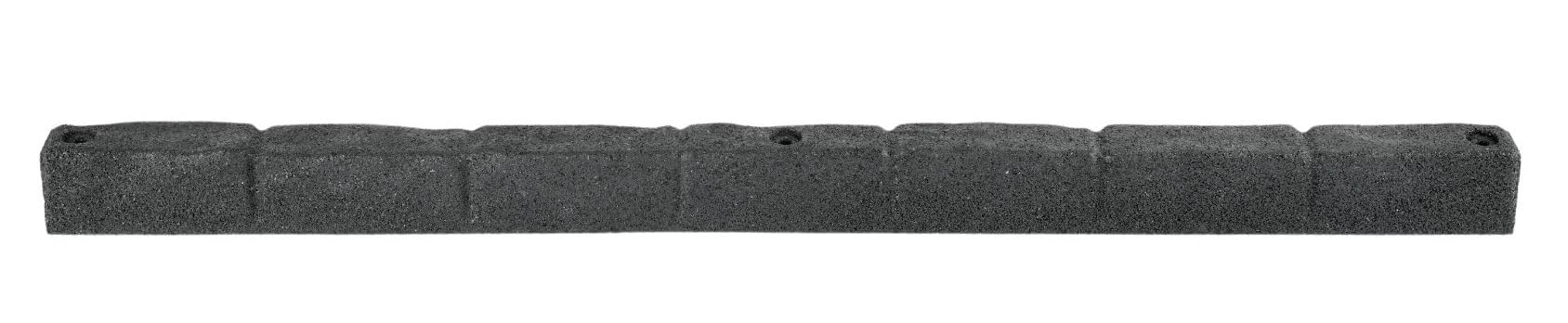 Rubberific 4' Rubber Cobblestone Flexible No Dig Landscape Mulch Border Edging with Anchoring Spikes for Lawns, Gardens, and Flower Beds - 4 Pack (Gray)