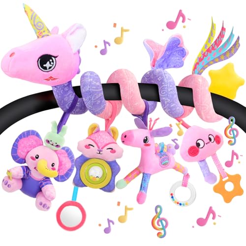 Zendstanding Musical Unicorn Car Seat Toy