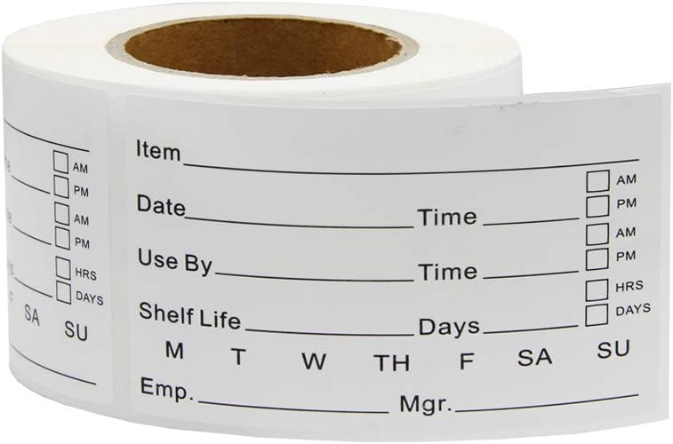 Hcode 2 x 3'' Self-Adhesive Removable Freezer Food Labels- Easy Clean Leaves No Residue- Cooler Food Storage Freezer Stickers Plastic Paper Perfect ...