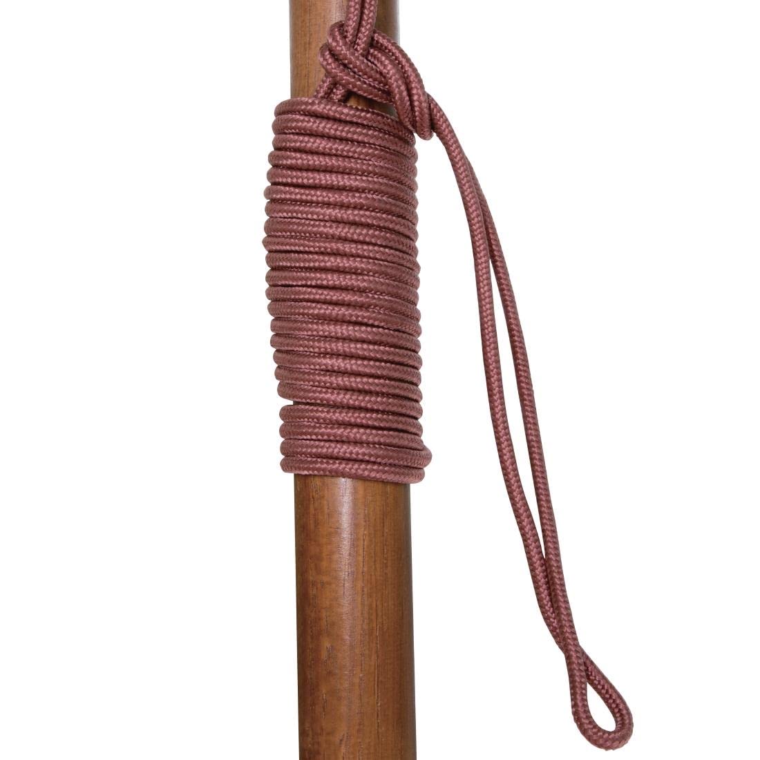 Bolero Parasol rond à poulie de 3 mètres de diamètre, vert, taille : 2,52(H) x 3(Dia)m, mât à 2 poteaux en bois dur Nyatoh, auvent hydrofuge, CB515