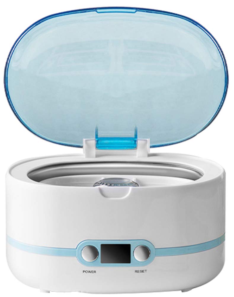 XYFW Ultrasonic Cleaner 600Ml, 50W Ultrasonic Cleaning Device, with Digital Display And 5 Time Settings for Glasses, Jewelry, Watches, Dentures Blue