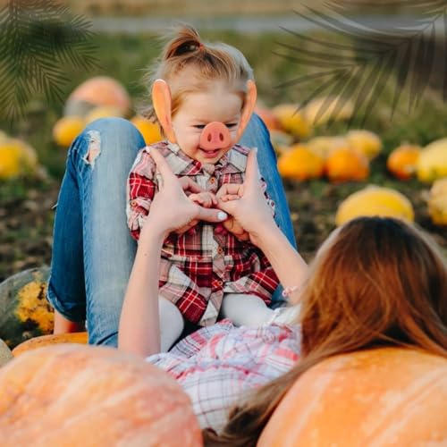 LiJuanWang 2 Stück Halloween Schweineohren,Riesige Falsche Ohren Schweineohr Pixie-Ohren Kind-lustige Geschenke,Für Halloween Und Cosplay Realistische Schweineohre