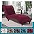 PrimeBeau Stretch Velvet Lounge Chaise Cover 1-Piece Super Soft Luxurious Chaise Longue Slipcover for Indoor Bedroom, Machine Washable, Burgundy