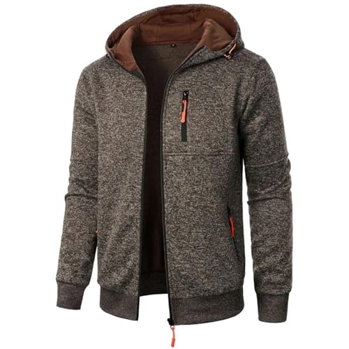Hoodies Casual Solid Zip Up Hoodie Sweatshirts Long Sleeve Hooded Zipper Cardigan Mens Streetwear2