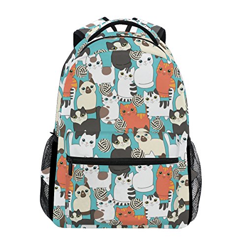 TIZORAX Mochila escolar para gatos y gatitos