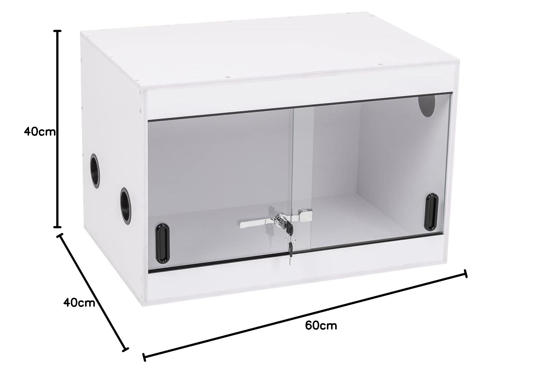 VOSS.PET Terra-Plus Terrarium 60x40x40cm Glas Reptilien Terrarium