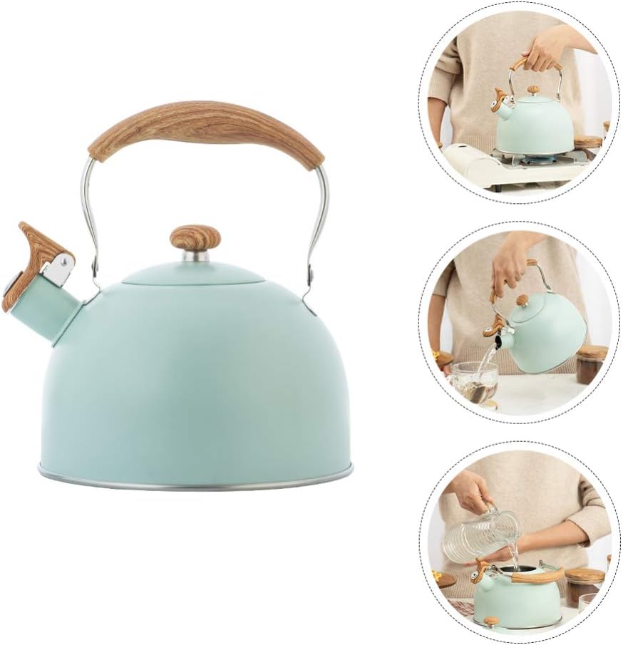 Operitacx 2.5l Electric Whistling Kettle No Rust Stovetop Modern Hotel Tea Boiler