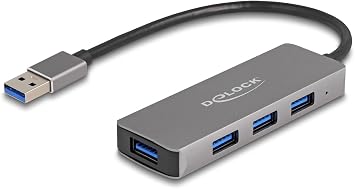 Delock 4 Port USB 3.2 Gen 1 Hub with USB Type-A Connector - Type-A Female Side