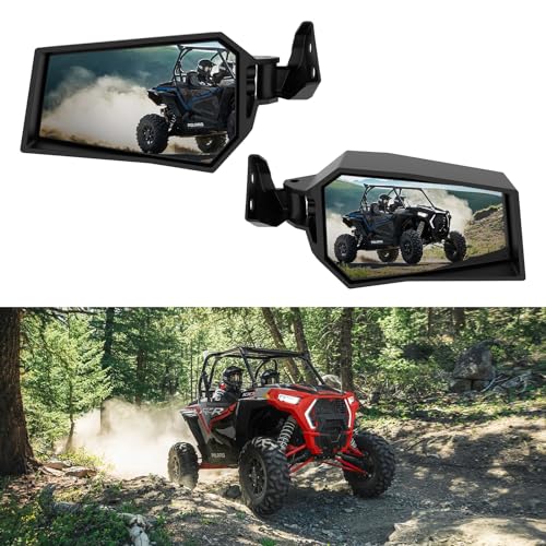 MoGerTor Side Mirrors for Polaris RZR XP 1000, Folding Adjustable Clear Rear View Side Racing Mirrors for 2016-2023 Polaris RZR XP/XP4 1000/ XP Turbo/XP4 Turbo Accessories,Replace #2881540,2881198