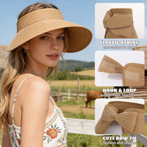 3 pack de sombreros viseras plegables para mujer miniatura 2