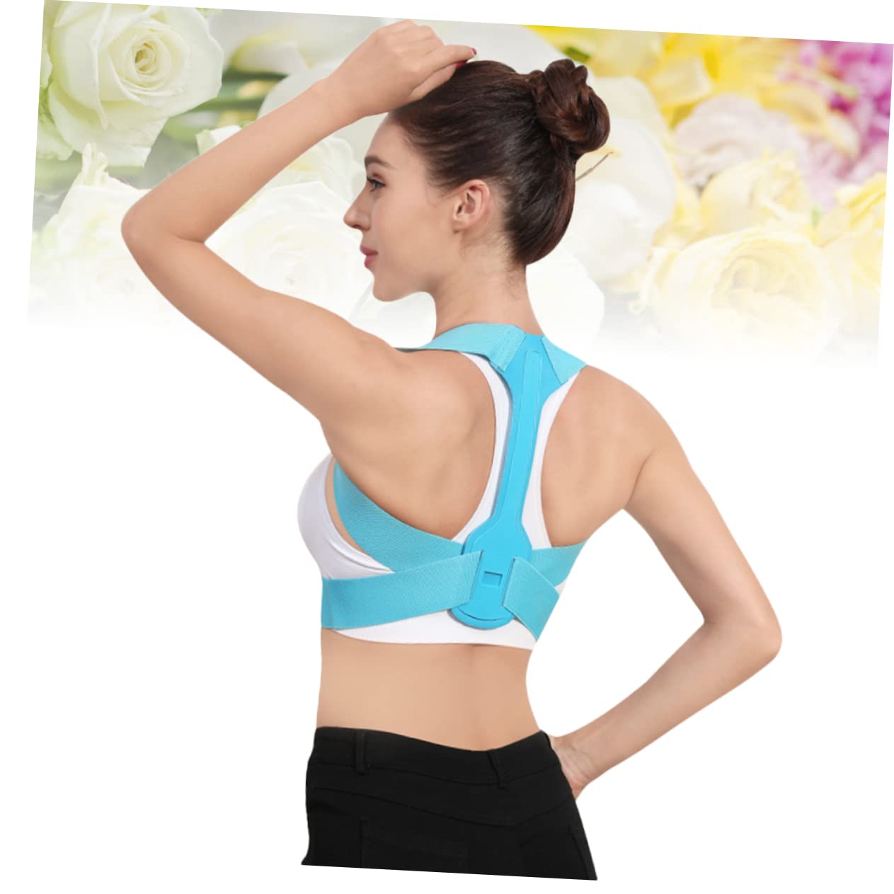 COLLBATH Sitting Posture Belt Shoulder Support for Women Blue Posture Belt Hunchback