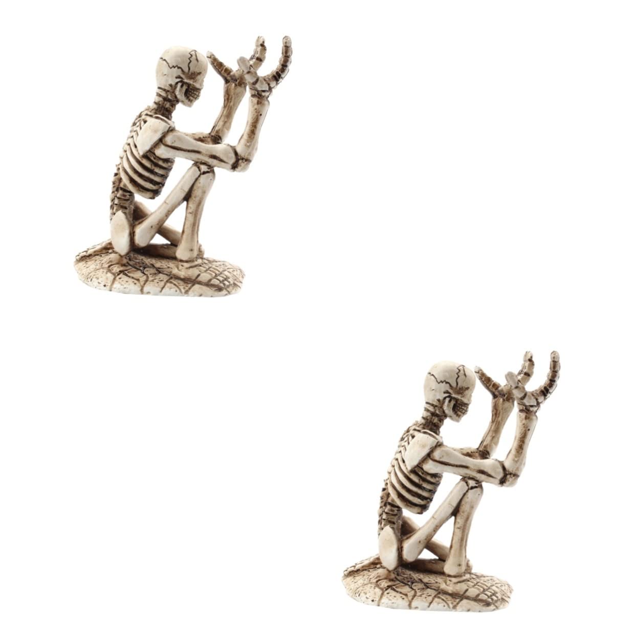 Porte-stylo squelette Halloween (lot de 2) - Organisateur de bureau créatif