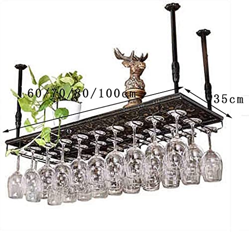 Rangement bouteilles et verres suspendu compact 60cm pour bar mural