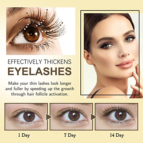 Castor Oil Hair Growth, Organic Castor Oil for Eyebrows Eyebrows Lash Nail Eyelashes Enhancer Liquid with Eyelash Brush - Image 3