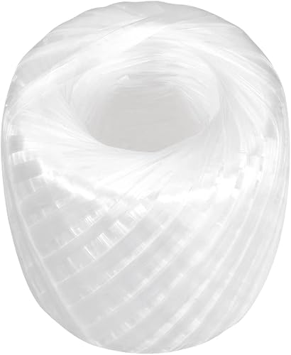 Cuerda de nailon de poliéster para embalaje incluido en el hogar, bricolaje, 656.2 ft656 pies1 rollo de plástico, blanco
