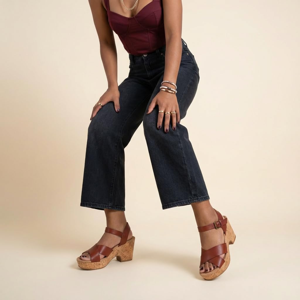 CUSHIONAIRE Women's Rosie Cork Wedge Sandal +Memory Foam - Image 5