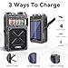Emgykit R11 Portable Shortwave Radio - 4000mAh/14800mWh NOAA/SW/AM/FM, Solar/Hand Crank/USB Charging, Bluetooth Receiver/USB/TF Playback,with Compass,Flashlight,SOS for Camping & Emergencies - Grey