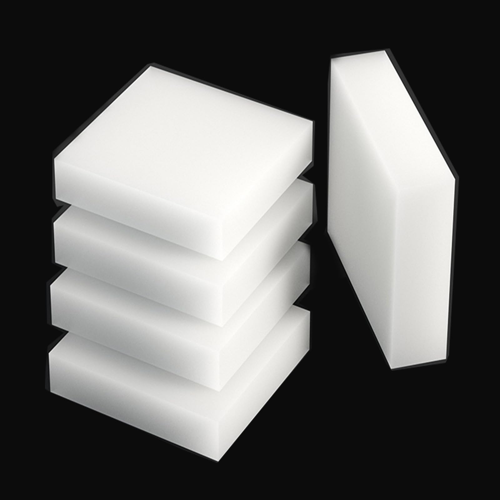 Almohadillas de Silicona Blancas (Paquete de 5), 100 mm x 100 mm, Grosor de 12 mm a 50 mm, Antideslizantes y amortiguadoras, for Muebles, maquinaria y electrónica, 25 mm.(15mm)