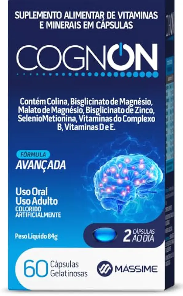 Cognon 1000mg - Foco e Concentração - 60 Cáps. Massime