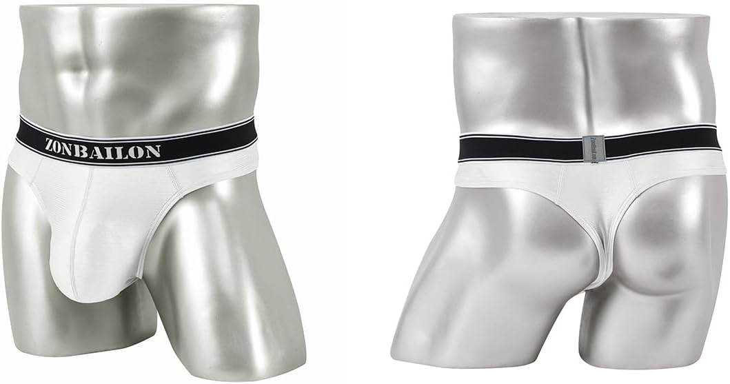 Mens Thongs Sexy G String Enhancing Pouch Underwear Stretch T Back Bulge Silk Bikini Briefs for Men - Image 6