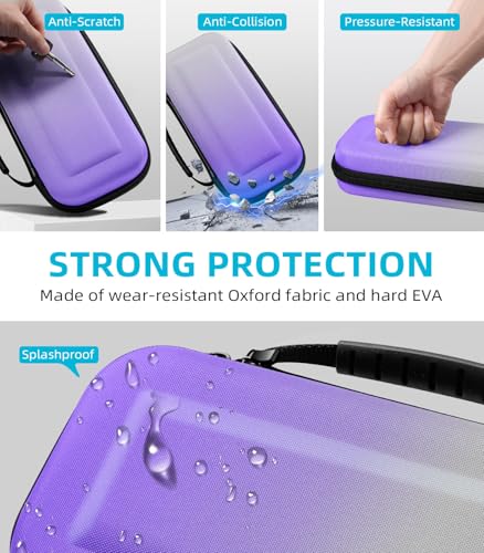 Image of TiMOVO Carrying Case for Nintendo Switch 2 (2025), Gradient Purple | Large Capacity, Hard Shell Protective, 10 Game Card Slots, Pockets for Console & Accessories, Portable Travel Pouch