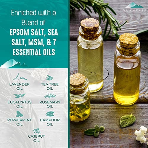 3 Pounds-Tea Tree, Peppermint, Foot Soak | Msm With Epsom Salt Soothes Burning & Itching From Athletes Foot & Foot Odors-Softens Dry Calloused Heels Made By Purely Northwest #TOP6