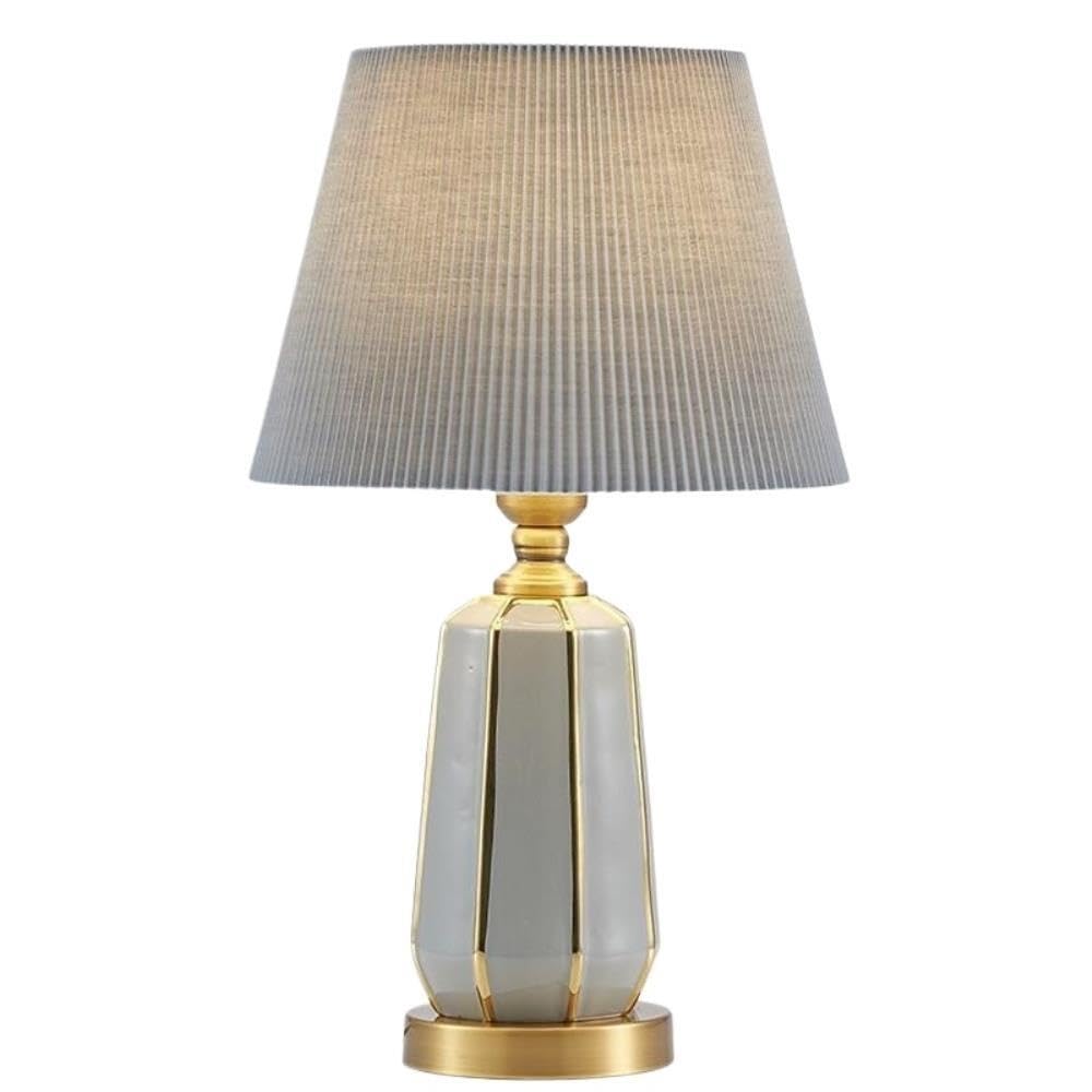 Lampada moderna in ceramica di lusso, luce notturna ambientale | Lusso moderno, base in ceramica, paralume in tessuto, dimmerabile, luce notturna