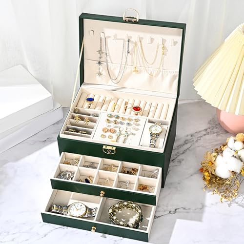 Boîte de rangement bijoux à compartiments multifonction pour boucles d'oreilles - 3