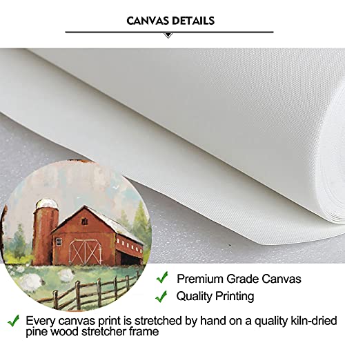 Iknow Foto 3Pcs Farmhouse Canvas Wall Art Prints With Windmill Red Barn And Family Chicken Painting Country Pictures Rustic Wall Decor For Home Decoration Each Panel 12X12 #TOP5