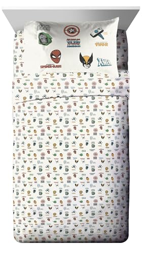 Image of Marvel Comics Avengers Twin Comforter Set 5 Piece Bedding for Boys, Gray