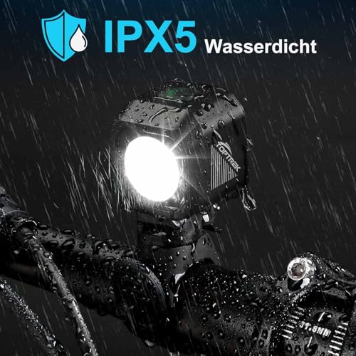 toptrek Fahrradlicht Vorne 5-8h Akkulaufzeit StVZO Fahrradlampe Vorne – Ansicht 4