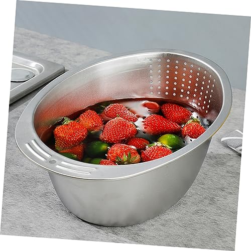 Colador de acero inoxidable para lavado de frutas y verduras miniatura 4