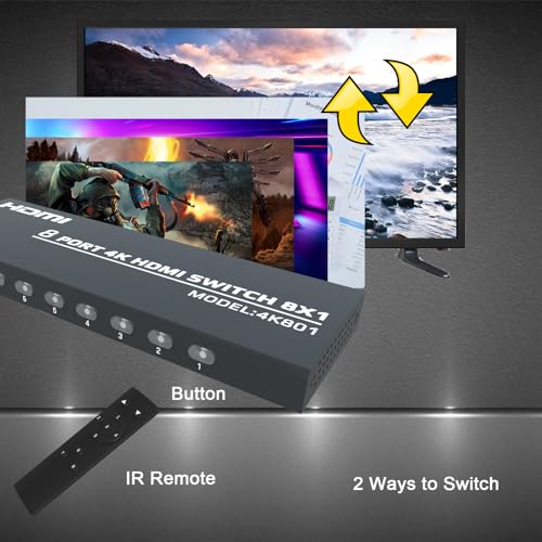 Conmutador HDMI KAGO para conectar tu PS4 Xbox y PC al proyector del salón 5