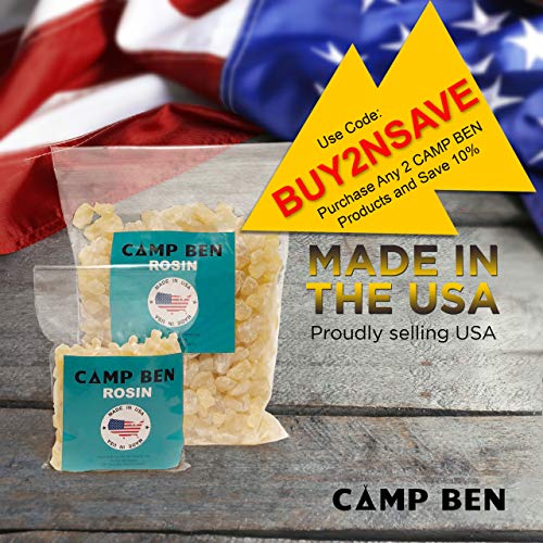 Camp Ben Pine Rosin - Tree Resin - Making Beeswax Cloth Food Wraps, Gum Nugget Rock Form, Natural Grade Hand Grip Enhancer, Baseball, Softball, Rodeo Rough Bucking Stock, Bull Riding - Thumbnail 6
