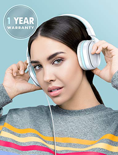 image for PeohZarr On-Ear Headphones with Microphone, Lightweight Folding Stereo