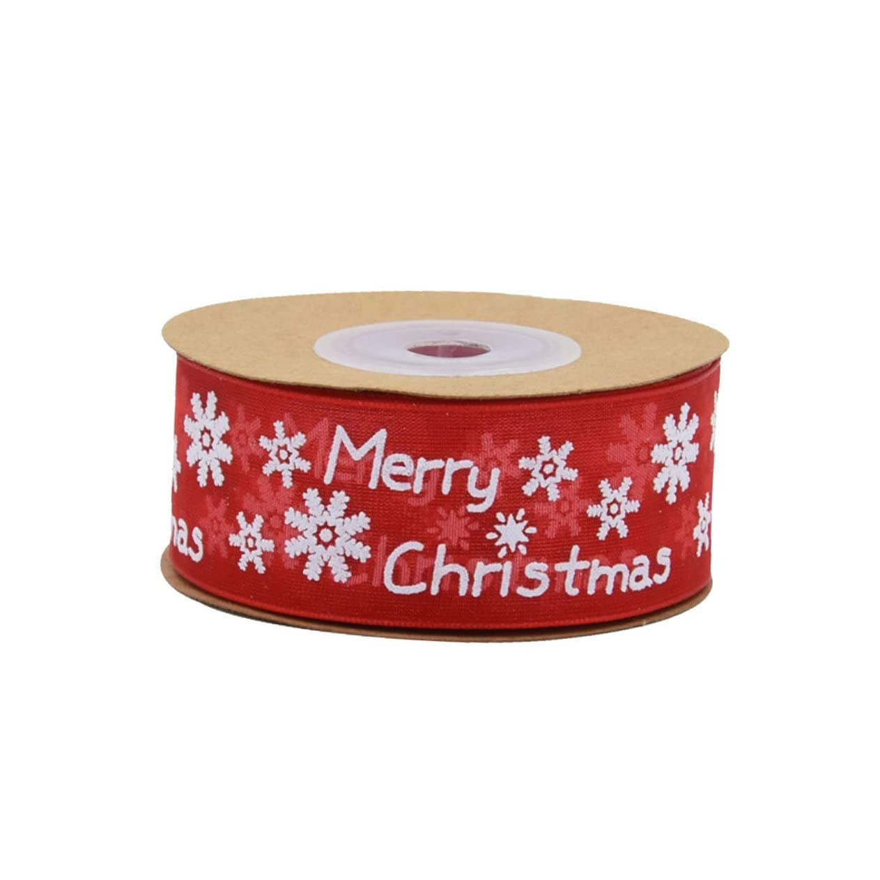 Tofficu 3 Rollen Weihnachtsfeier-dekorationen Schneeflockenbänder Rotes Polyester-verpackungsband Zum Verpacken Von Geschenken