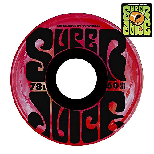 OJ Wheels Super Juice Trans - Ruedas de 70 mm, color rojo