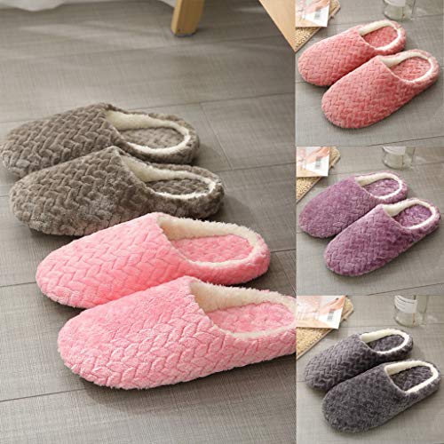 Gibobby Fuzzy Slippers for Women: Comfortable House Shoes with Memory Foam