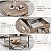 Yaheetech Round Lift Top Coffee Table with Hidden Compartment & Storage Shelf, 31'' Farmhouse Coffee Table Center Tables, 2-Tier Small Round Dining Table for Living Room Reception Room, Gray