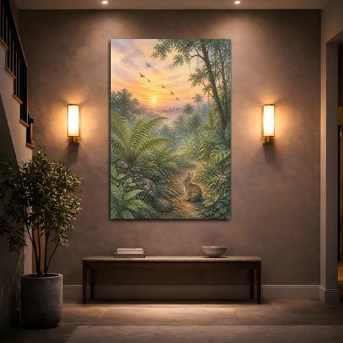 Misty Dawn tableau aquarelle apaisant pour habiller un mur vide - 2