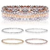 anyts Perlenarmband Damen Perlen Armband Mehrschichtiges Steine, Damenperlenarmbänder Damen Perlen Armband Perlenarmband Kristall, Modeschmuck Damenarmband Damenarmbänder für Beste Freundin Geschenk