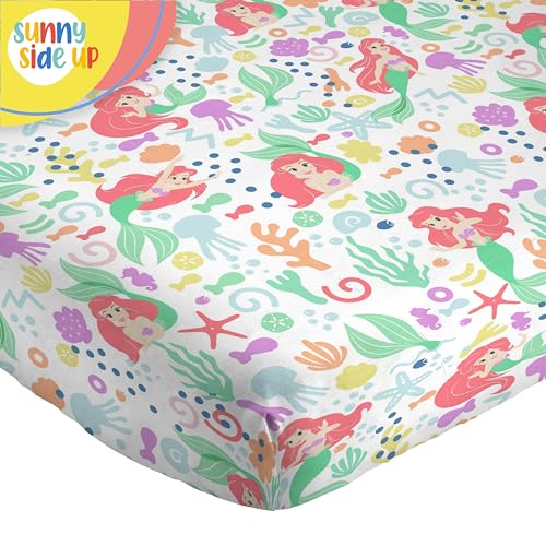 Image of Sunny Side Up Disney The Little Mermaid Full Sheet Set - 4 Piece Kids Bedding Set Includes Pillow Cover - Super Soft Ariel Microfiber Sheets