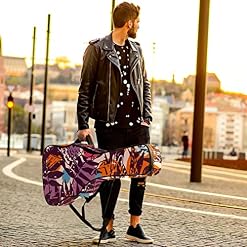 Housse de transport rembourrée imperméable Oxford pour guitare avec bandoulière réglable Motif feuilles de palmier… - Les Beatles, Paul McCartney, John Lennon, RIngo Starr, George Harrison Housse de transport rembourrée imperméable Oxford pour guitare avec bandoulière réglable Motif feuilles de palmier… – Image 6