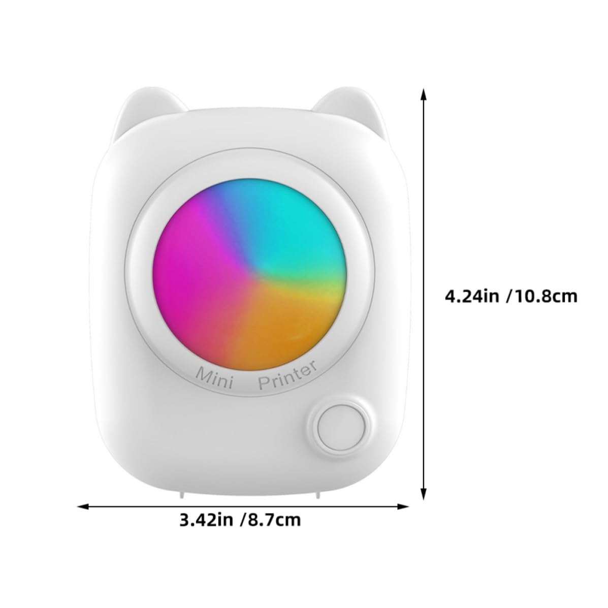 Ciieeo Stampante Tascabile Mini Bianca Abs Termica per Note e Foto