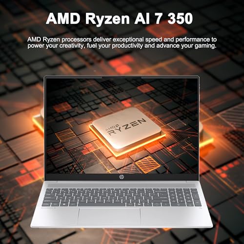Image of HP OmniBook 5 AI PC Laptop 16 inch WUXGA IPS Touch AMD Octa-core Ryzen AI 7 350 (Up to 50 Tops) 32GB RAM 1TB SSD for Creator Designer Business Professional Backlit IR Camera Win11 ICP Hub