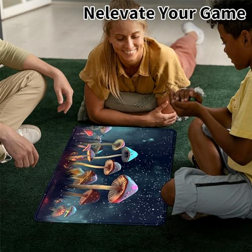 Image of Card Mat for MTG & TCG Playmat,Colorful Mushrooms