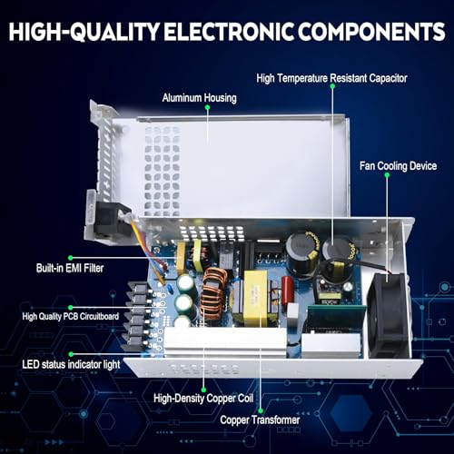 Image of VAYALT 24V 50A 1200W DC Switching Power Supply, Universal Regulated Switching AC 110V /220V to DC 24V Transformer, 24V Power Supply for Industrial, CCTV, Computer Project, 3D Printer, LED Strip Light