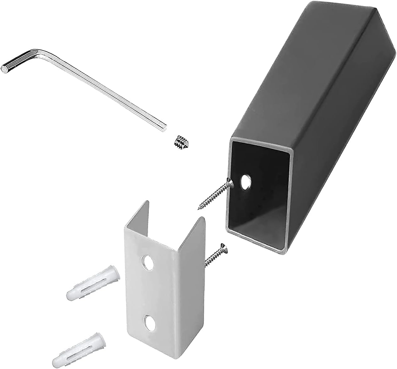 YJ YANJUN Black Towel Hooks for Bathroom 4 Pack Wall Mounted Stainless Steel Robe Coat Hook for Bath Kitchen Backpack Hooks Matte Black