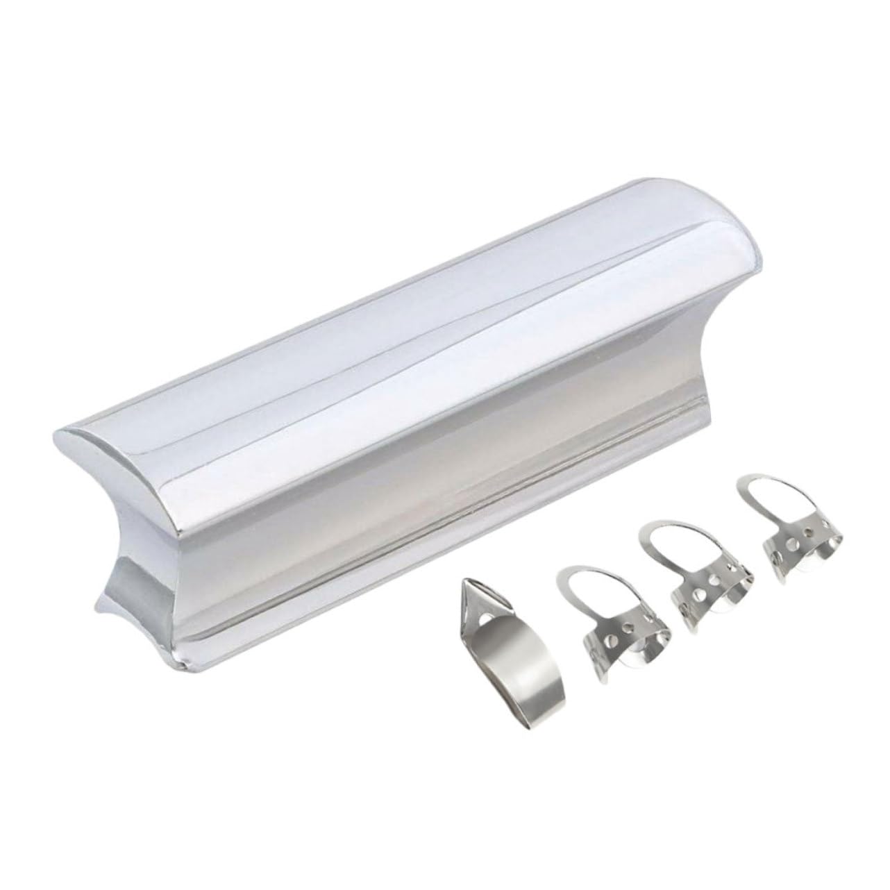 Sosoport 5Pcs Stainless Steel Tone Bar for Electric Guitar Solid Slide Picks Durable Rustproof Accessories for Clearer Sound and Easy Playability